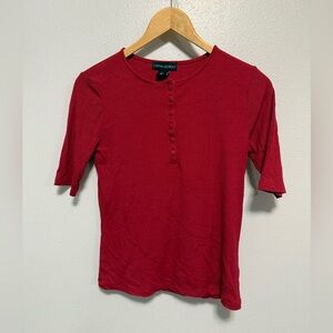 Women’s Cynthia Rowley Red 3/4 Sleeve Top – Size Medium